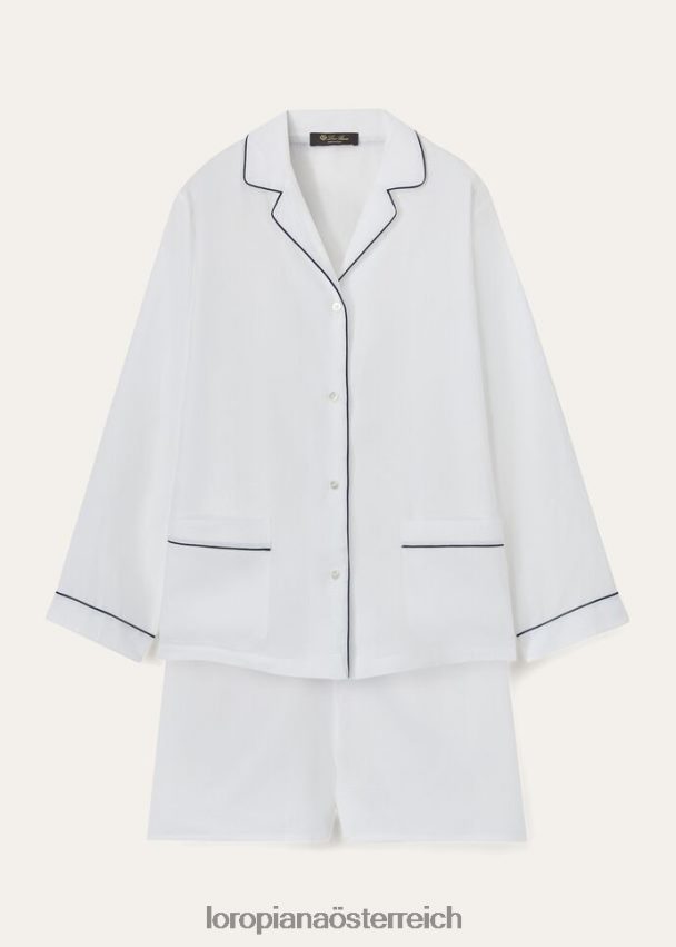 Petite Nyx-Pyjama Frauen Loro Piana PFZFT4425 Kleidung optisches Weiß (1005)
