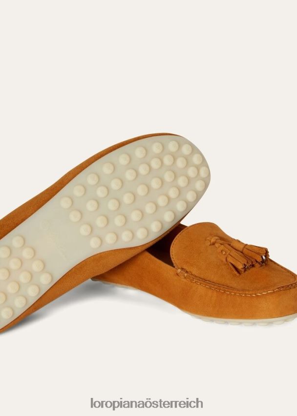 Loafer mit gepunkteter Sohle Frauen Loro Piana PFZFT4659 Schuhe Cashewbutter (d846)