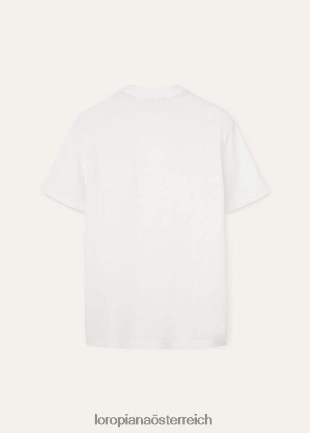 Huck Spitzen-T-Shirt Männer Loro Piana PFZFT41152 Kleidung optisches Weiß (1005)